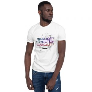 T-shirt Unisexe White – Simplicity – Connection – Musicality