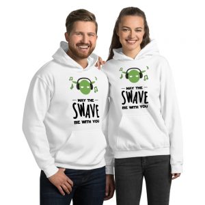 Sweat White à capuche – May The SWAVE Be With You