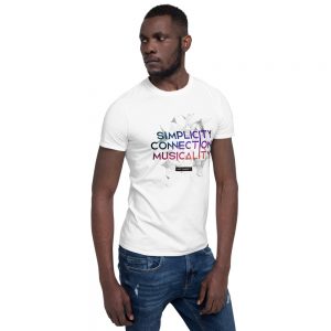 T-shirt Unisexe White – Simplicity – Connection – Musicality