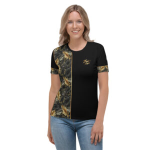 T-shirt pour Femme Black – Tropical Latino Golden