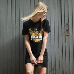 Robe t-shirt en coton bio Black – URBAN KIZ Just Dance it Gold