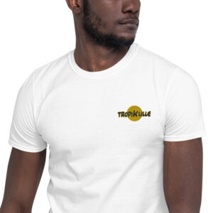 T-shirt Brodé Unisexe à Manches Courtes White – Tropik’Lille